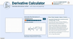 Desktop Screenshot of derivative-calculator.net