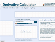 Tablet Screenshot of derivative-calculator.net